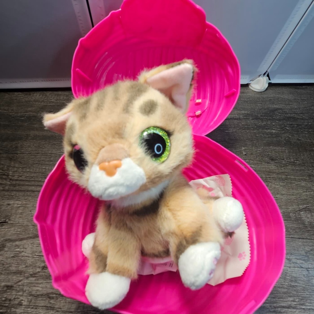 Pets Alive Smitten Kittens Interactive Plush Kitten with Yarn Ball Zuru Tabby